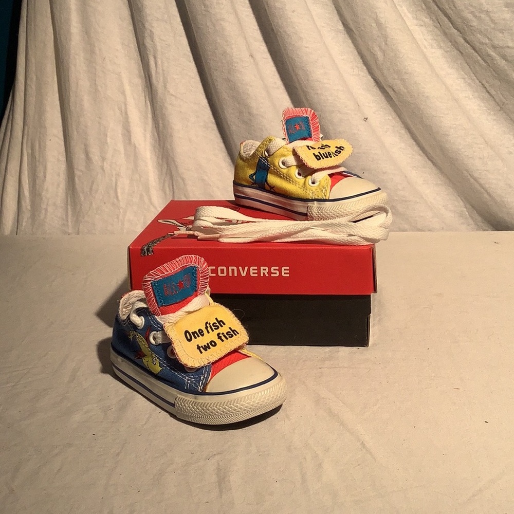 Dr. Sues, One Fish Two Fish, Converse children’s shoes.
